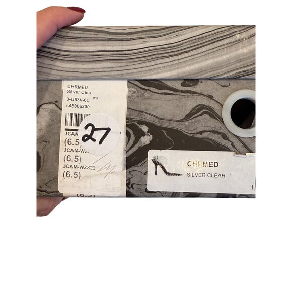 NEW Jeffrey Campbell Silver Crystal Charmed Heeled Sandal NWB - Size 6.5 - Picture 4 of 12